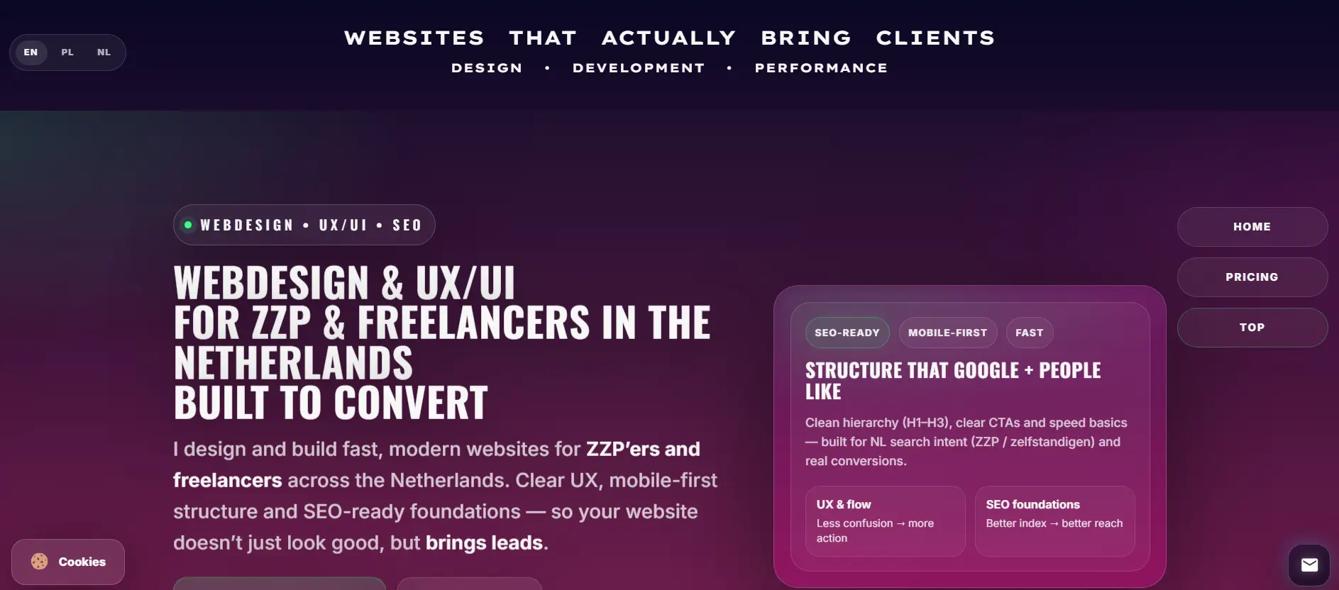 Live website preview: iwonaczok.nl/website